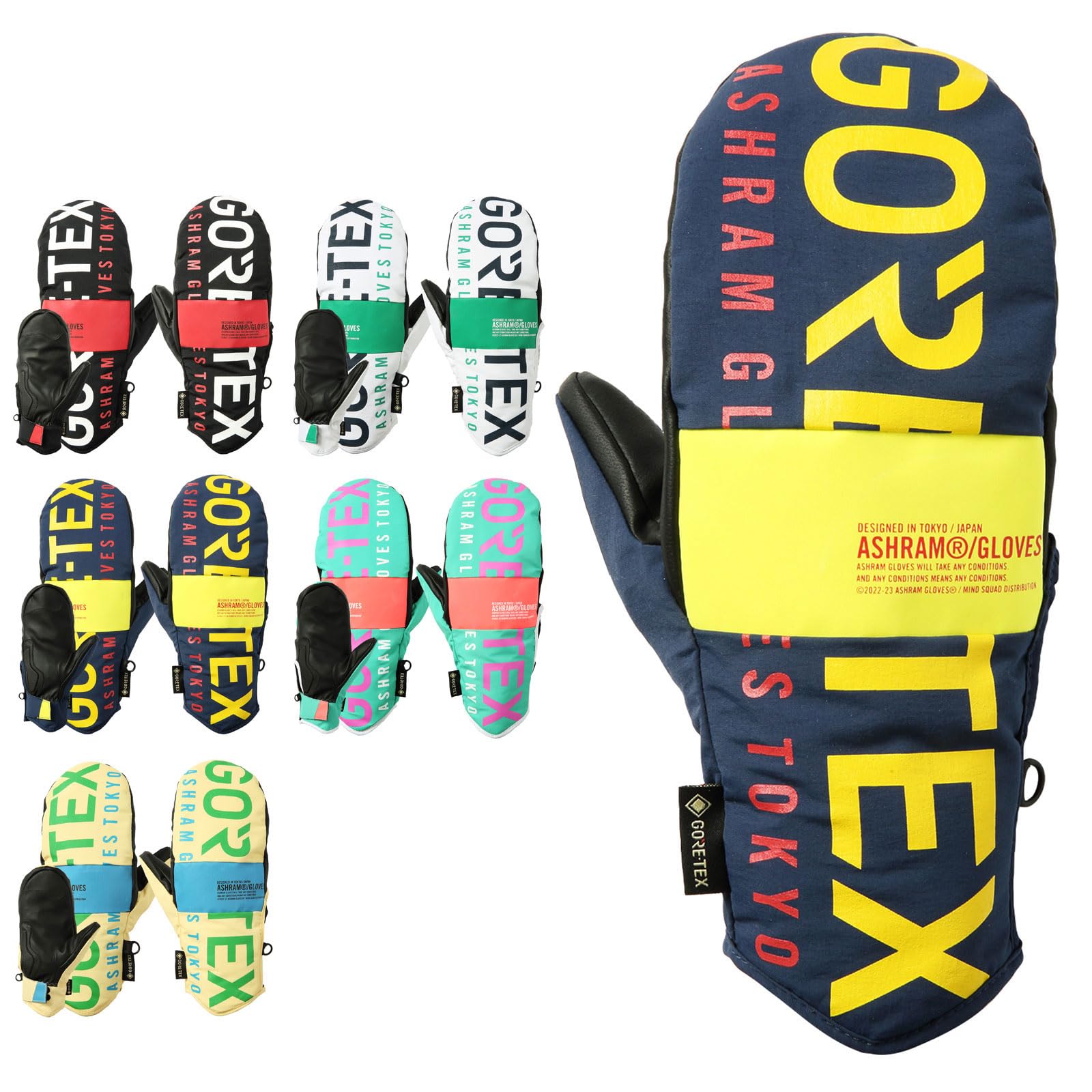 ASHRAM ASHRAM GORE-TEX ミトングローブ オリーブ/ネイビー 新品未使用